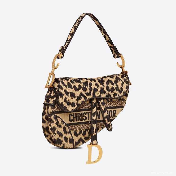 Cheap Canvas Saddle Christian Bag Mizza Beige Dior Motif 0728 Luxury